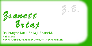 zsanett brlaj business card